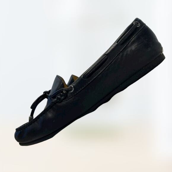 Michael Kors Sutton Moc Flats Leather. Black size 8m - Picture 2 of 5